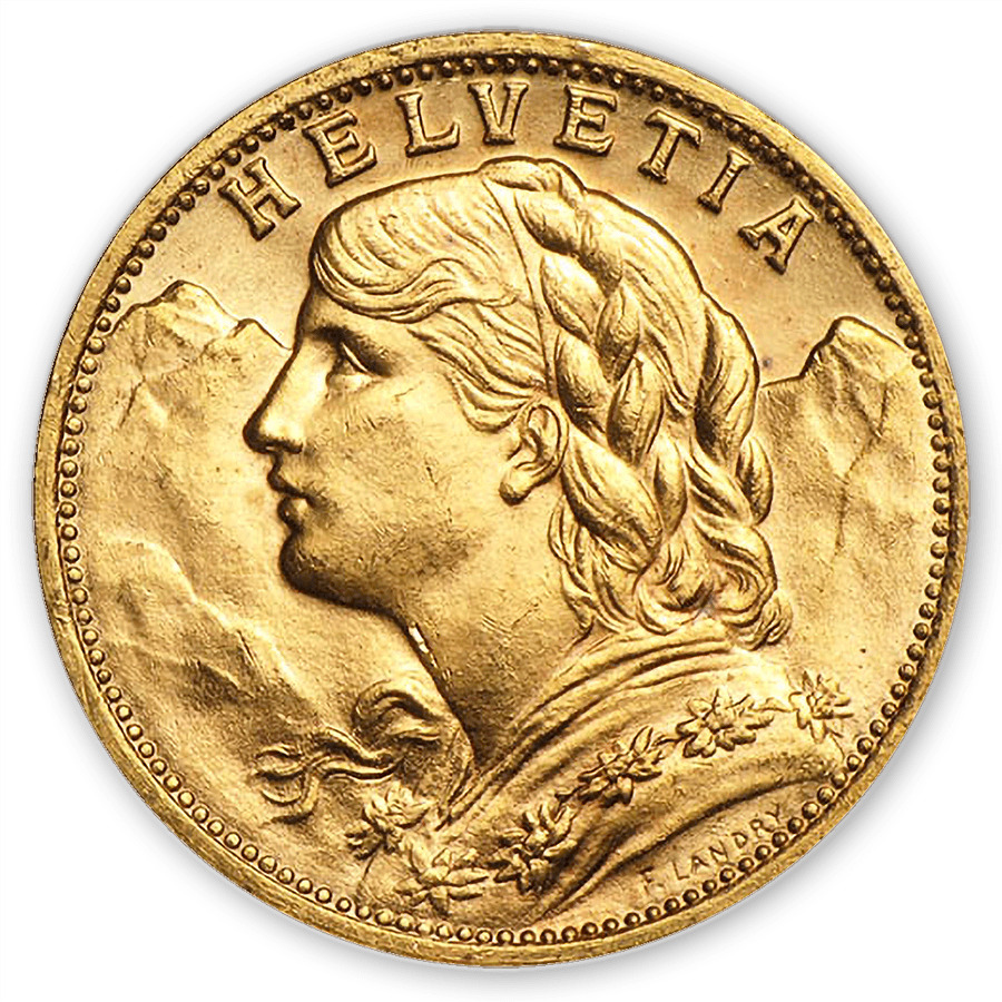 Gold Swiss 20 Franc