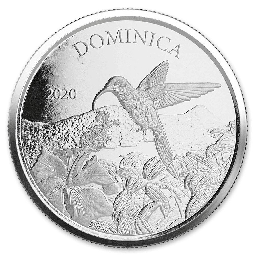 1 oz Dominica Hummingbird Silver Coin