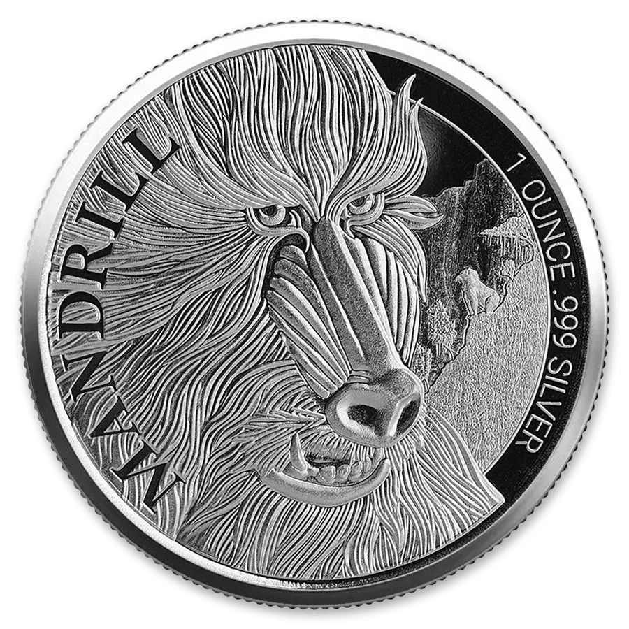 1 oz Cameroon Mandrill Silver Coin