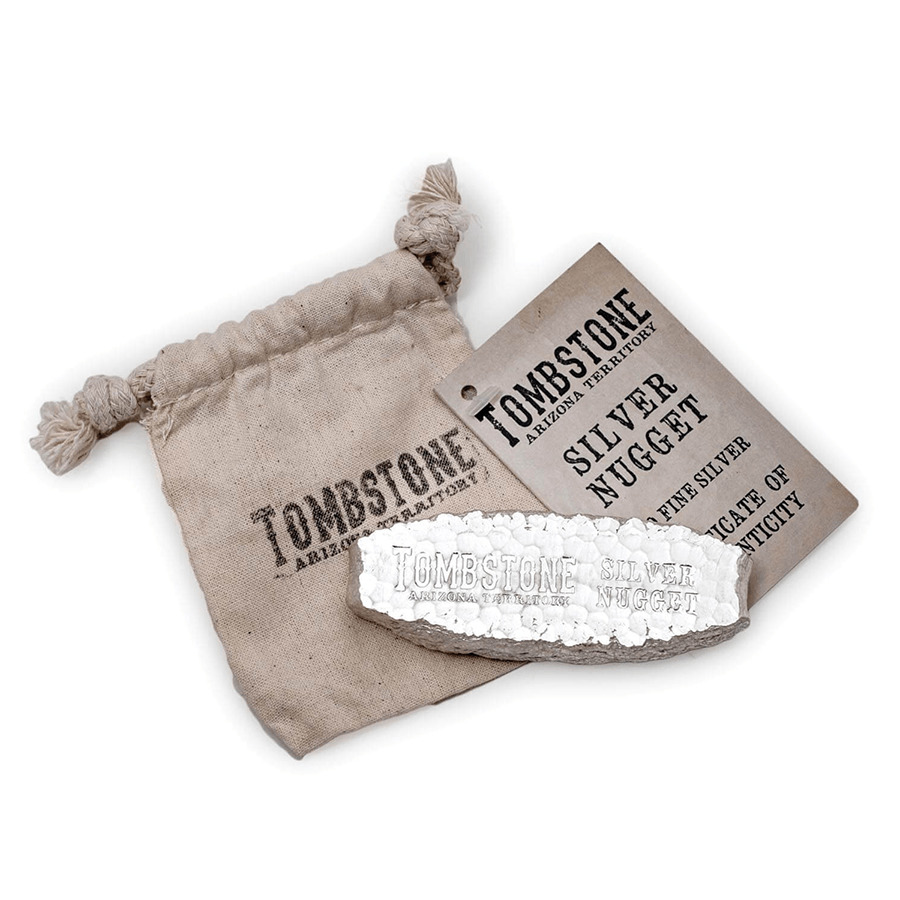 5 oz Tombstone Silver Nugget Bar